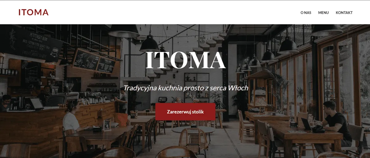 Landing page zrealizowany przez T-masz